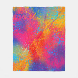 Couverture Polaire Paint Splateaux Blanche Toison