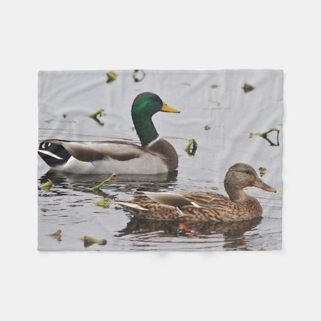Couverture Polaire Paires de canards de Mallard (Devant (Horizontal))