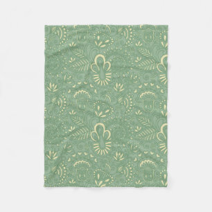 Couverture Polaire Paisley sage
