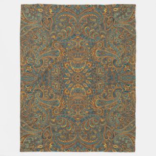 Couverture Polaire Paisley Vintage coloré