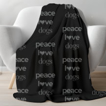 Paix Amour Chiens | Amateur de chien noir Graphiqu