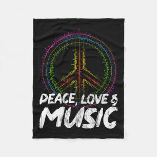 Couverture Polaire Paix Amour Et Musique Paix