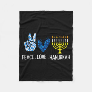 Couverture Polaire Paix Amour Hanukkah Rétro Chanukah Juifs Hommes Fe