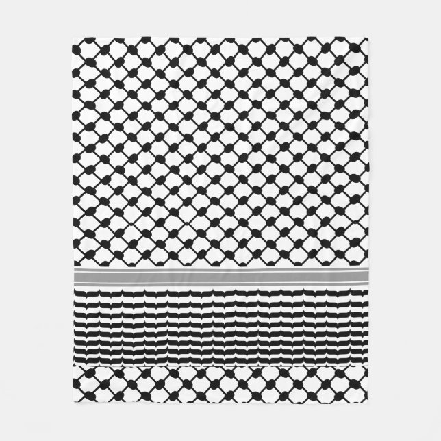 Couverture Polaire Palestinienne Hatta Keffiyeh Kufiya Folk (2 Motifs (Devant)