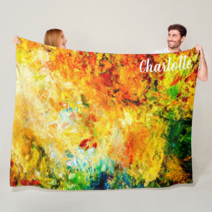 Couverture Polaire Palette Artiste Colorée