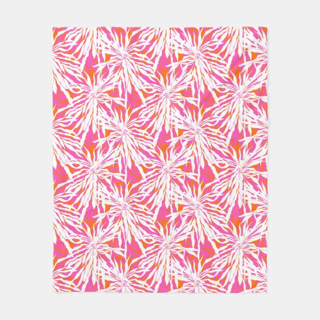 Couverture Polaire Palmettes tropicales (Devant)