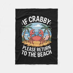 Couverture Polaire Palmiers Océan Crabe Crabe