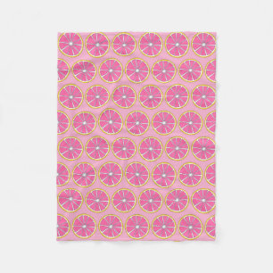 Couverture Polaire Pamplemousse rose jaune Citrus Fruit Fooit Slice