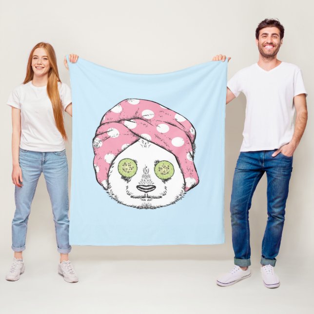 Couverture Polaire Panda au spa (En situation)