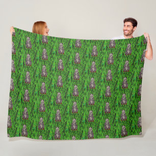Couverture Polaire Panda - Blanche en polaire