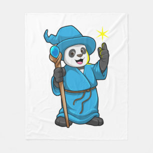 Couverture Polaire Panda comme Assistant avec baguette magique