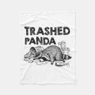 Couverture Polaire Panda Crasé Drôle de Raton Laveur Ivre Se Soûle Mè