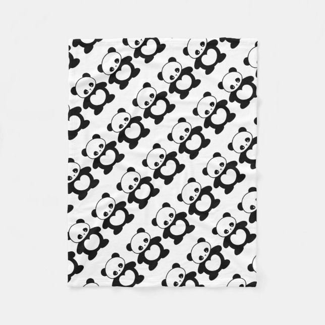 Couverture Polaire Panda de Kawaii (Devant)