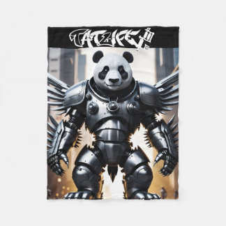 Couverture Polaire Panda Robotique Avec Ailes Blanche En Ceinture De 