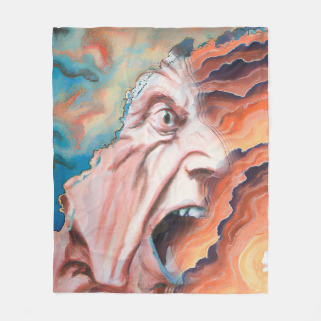 Couverture Polaire Panic Waves peinture à l'huile (Devant)