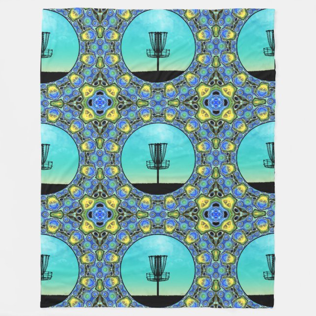 Couverture Polaire Panier Abstrait Disk Golf 5 (Devant)