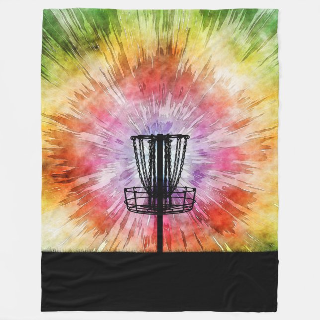 Couverture Polaire Panier de golf de Tie Dye Disk (Devant)