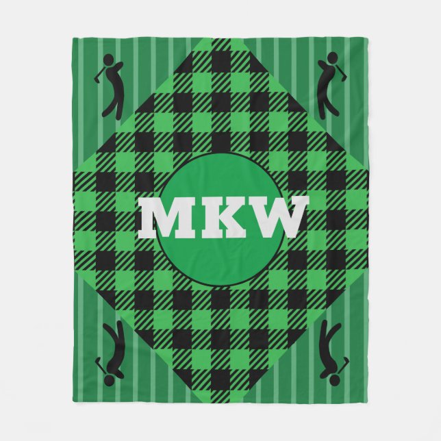 Couverture Polaire Panier de golf Monogrammed Fleece Thon (Devant)