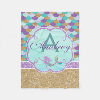 Couverture Polaire Panne de lancement de monogramme personnalisé de l