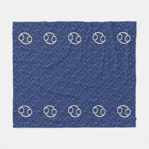 Couverture Polaire Panneau cancéreux Camouflage numérique bleu marine