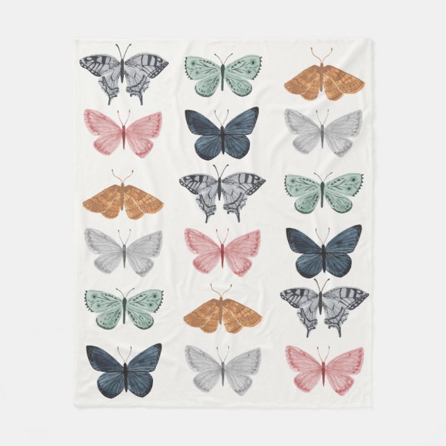 Couverture Polaire Panneau de bienvenue Baby Shower Boho Papillon Enc (Devant)
