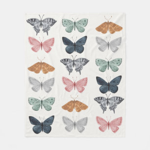 Couverture Polaire Panneau de bienvenue Baby Shower Enchanté Papillon