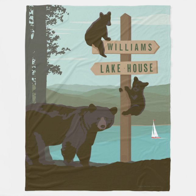 Couverture Polaire Panneau de l'ours (Devant)