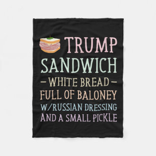 Couverture Polaire Panneau sandwich anti-Trump drôle