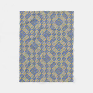 Couverture Polaire Panneaux d'art étoile de David bleu or