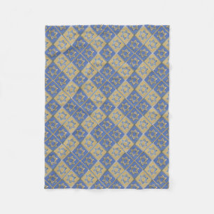 Couverture Polaire Panneaux d'art étoile de David bleu or