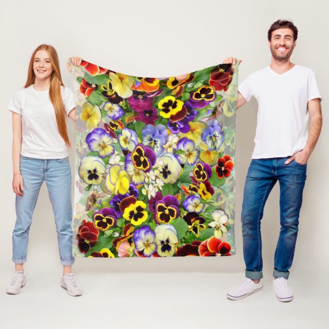 Couverture Polaire Pansy Cascade Fleece Blanket (En situation)