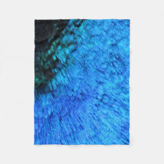 Couverture Polaire Paon bleu renversant