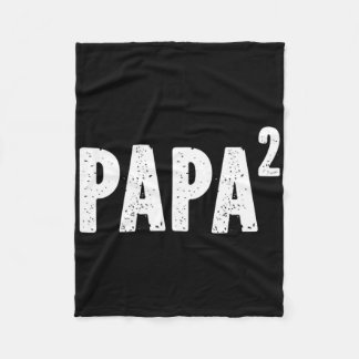 Couverture Polaire Papa 2 Papa au carré pour grand-père de petite-fil