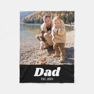 Couverture Polaire Papa a établi une photo de typographie blanche en