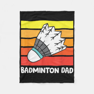 Couverture Polaire Papa badminton drôle Papa badminton amusant 