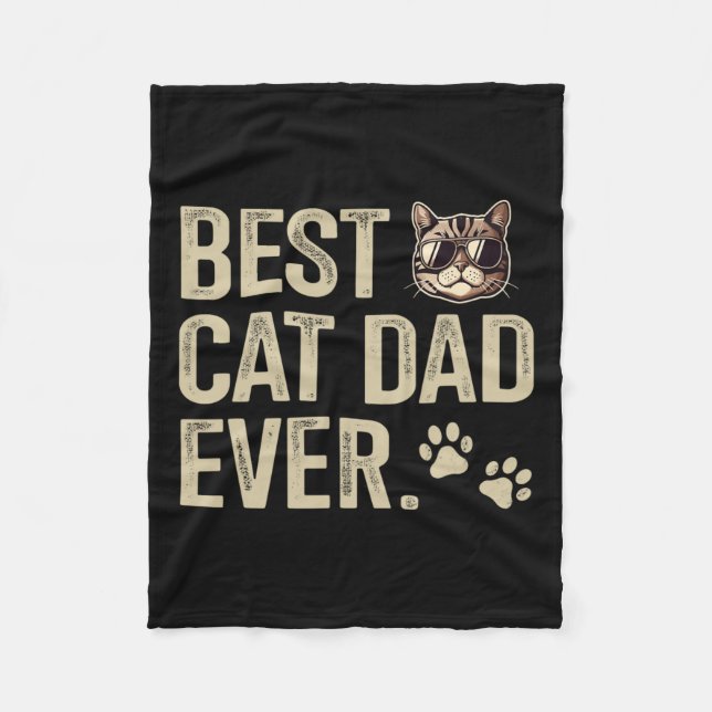 Couverture Polaire Papa Chat Jamais Pour Fête des pères Anniversaire  (Devant)