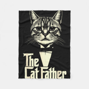 Couverture Polaire Papa chat vintage vie de papa chat papa heureux fê