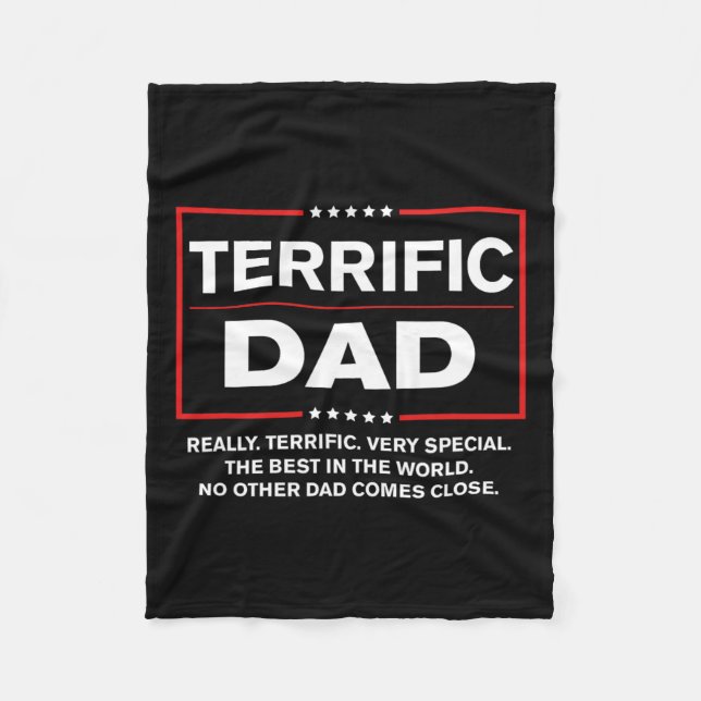 Couverture Polaire Papa - Drôle Donald Trump Fête des pères cadeau (Devant)