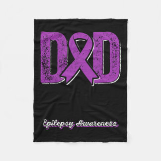 Couverture Polaire Papa D'Un Guerrier Épilepsie Papa Purple Ribbon So