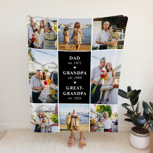Couverture Polaire Papa, Grand-Père, Grand-Grand-Père A Établi Une Co