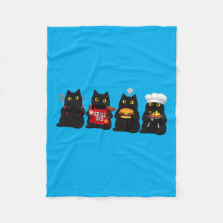 Couverture Polaire Papa Grill Cats Barbecue Cuisine Drôle Famille Cha