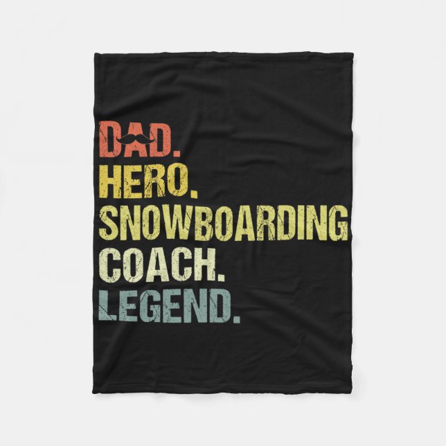 Couverture Polaire Papa Hero Entraîneur de snowboard Funky Snowboard  (Devant)