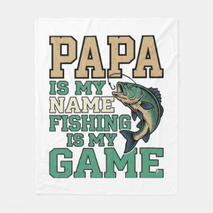 Couverture Polaire Papa La pêche est mon jeu Conception de chemise vi