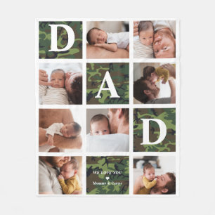 Couverture Polaire Papa, on t'aime Camion moderne 8 photo vert