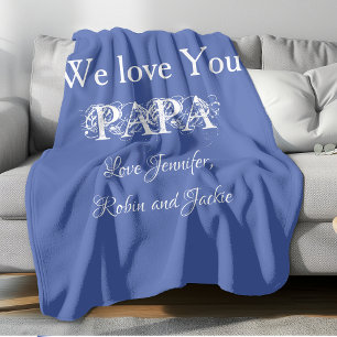 Couverture Polaire Papa Père Personnalisé Papa Papa Daddy Dada Simple
