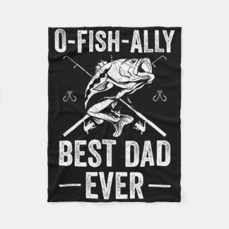 Couverture Polaire Papa Poisson Drôle B Pêche Papa