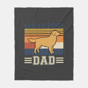 Couverture Polaire Papa Retriever doré Chien Rétro