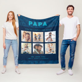 Couverture Polaire Papa Simply Le Meilleur Collage Photo Personnalisé