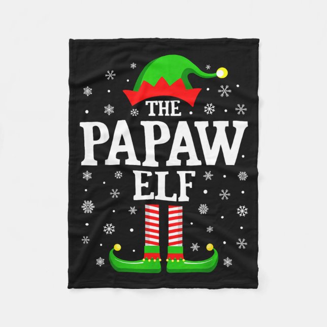 Couverture Polaire Papaw Elf Funny Christmas Family Matching  (Devant)