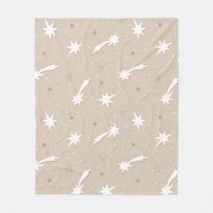 Couverture Polaire Papier d'artisanat rustique Noël étoile Motif
